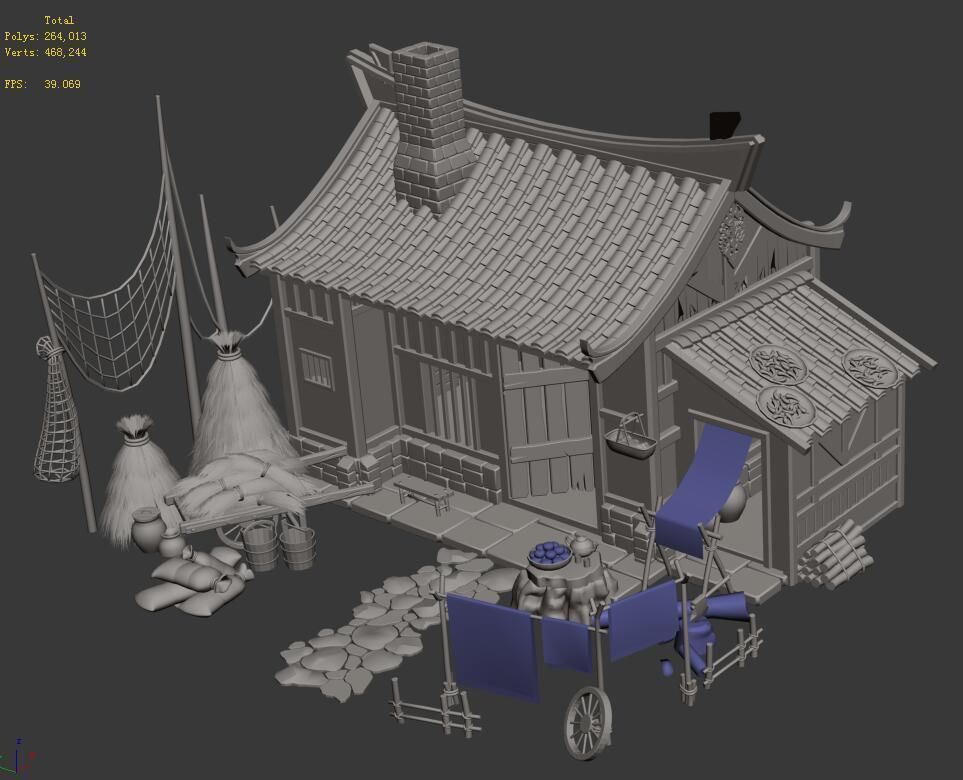 Countryside - Farmhouse 02 3D model_1