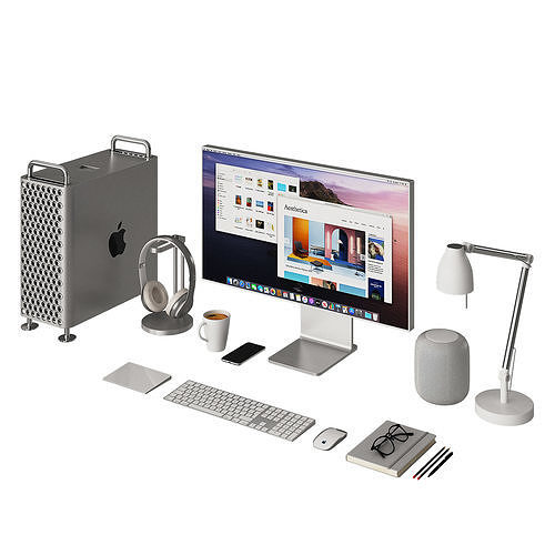 Apple Mac Pro Desktop 3D model