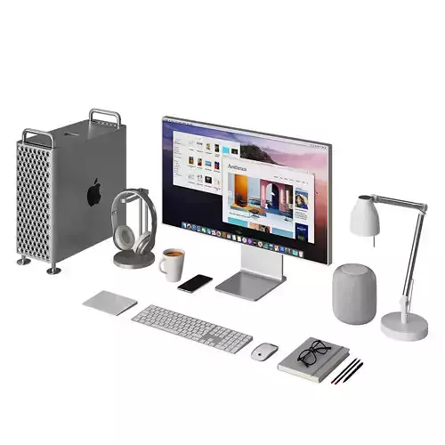 Apple Mac Pro Desktop 3D model