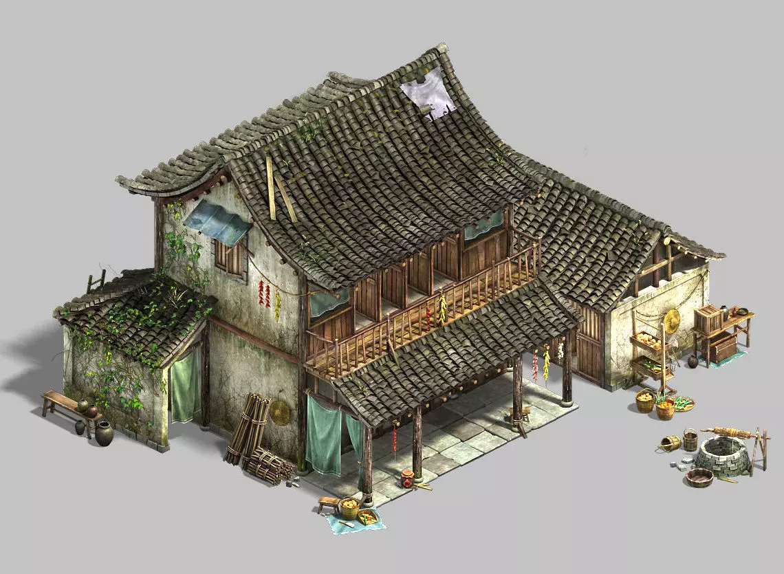 Small town - residential 05 3D model_0