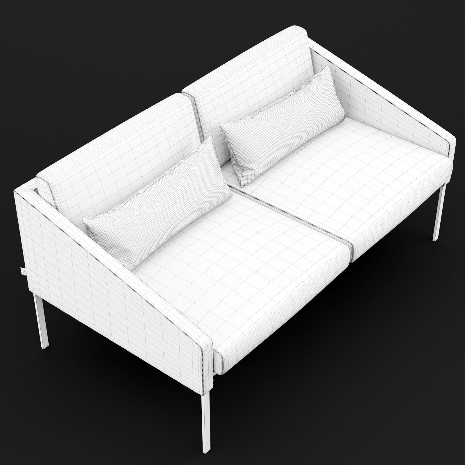 BT design Solo double 142 sofa 3D model_7