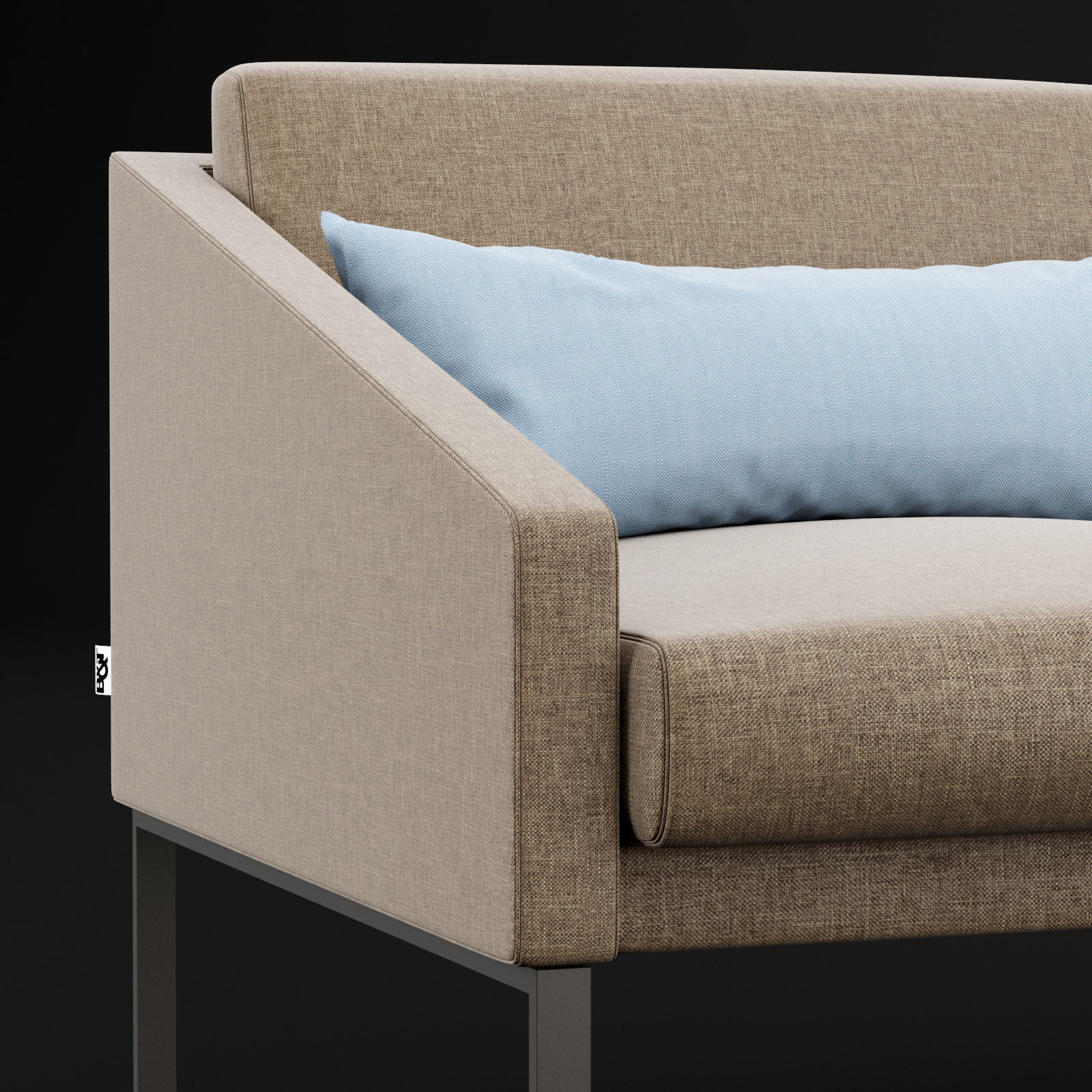 BT design Solo double 142 sofa 3D model_8