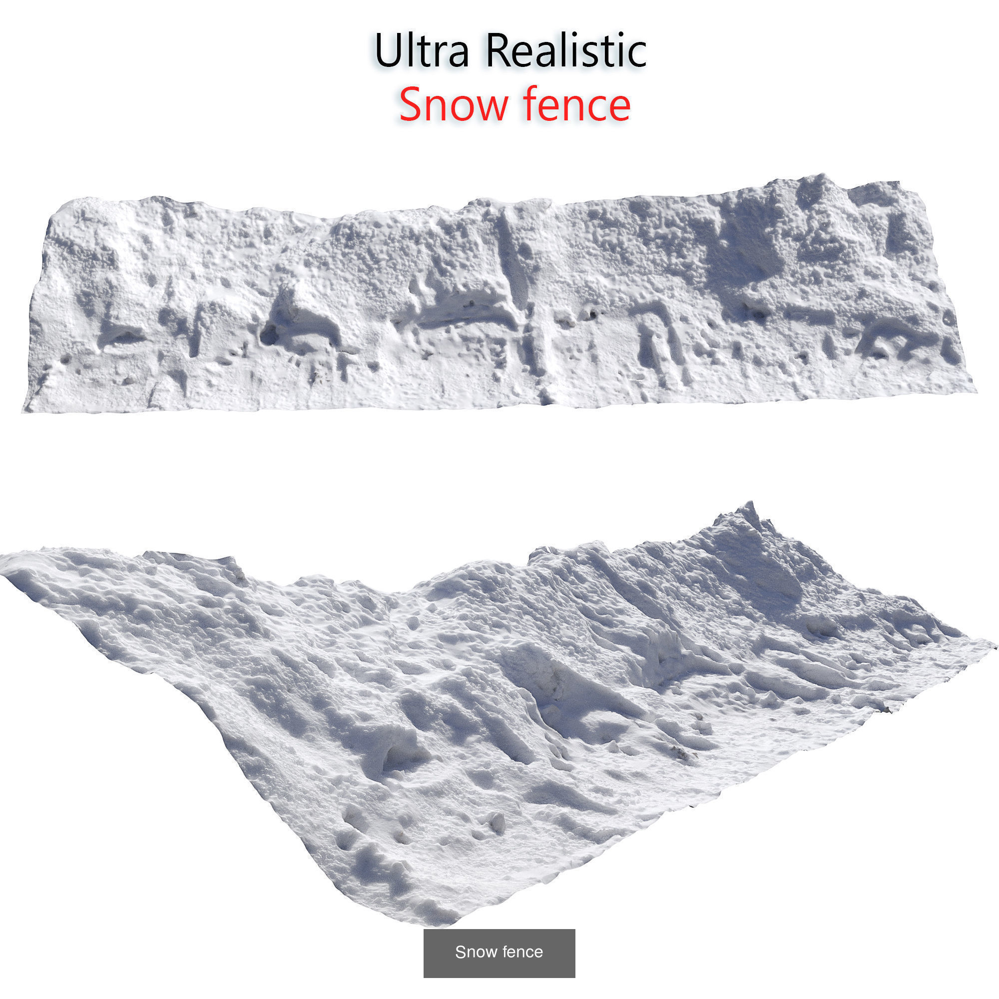 Snow collection ultra realistic fence _2
