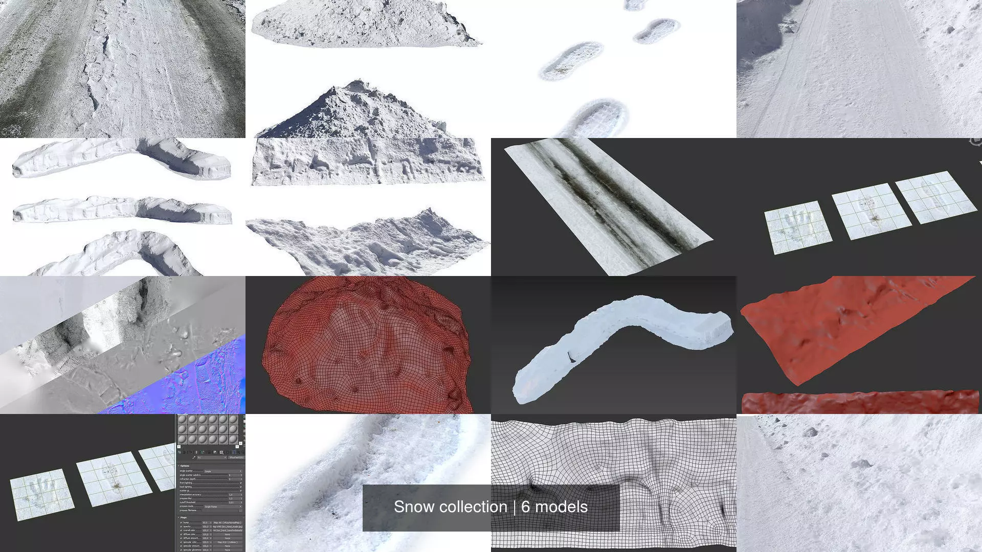 Snow collection ultra realistic fence _1