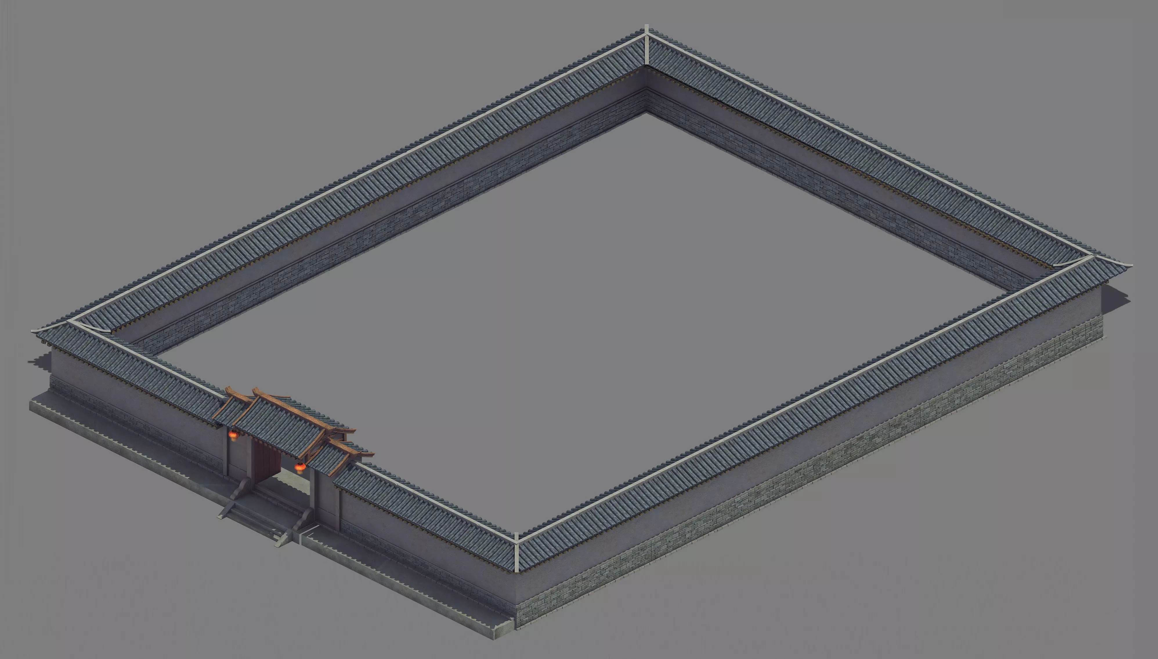 Yamen facade 3D model