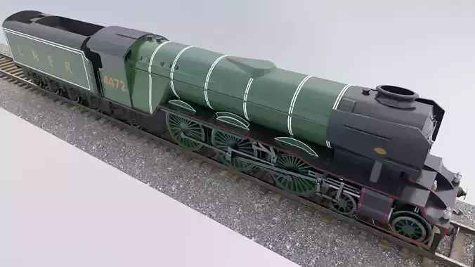 flying scotsman Low-poly 3D model