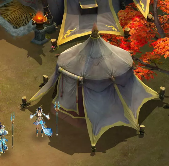 Field - Zhuojun army small tent 3D model_0