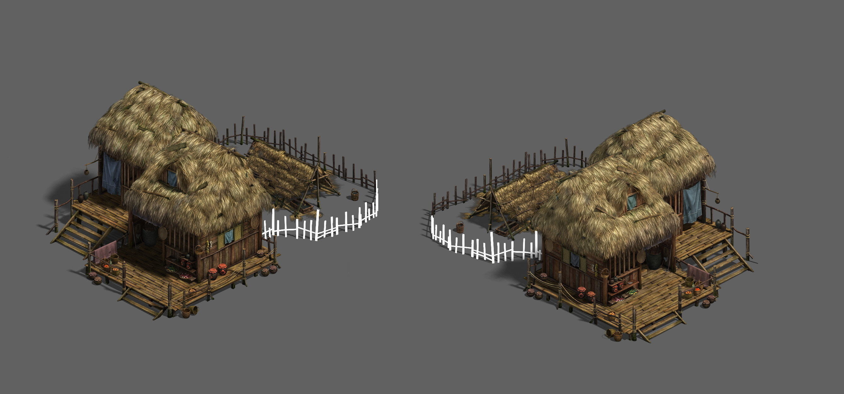 Original village - house 1 3D model_4