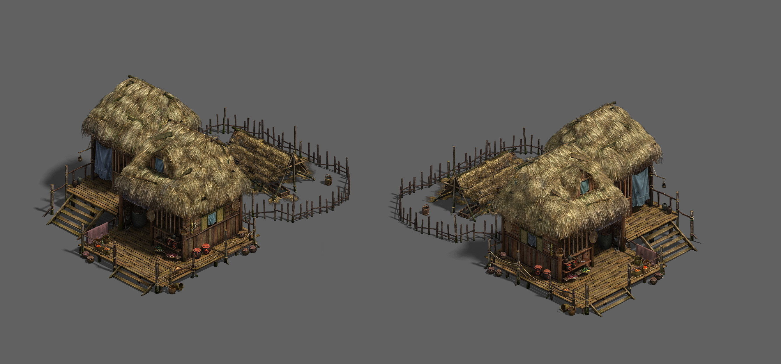 Original village - house 1 3D model_2