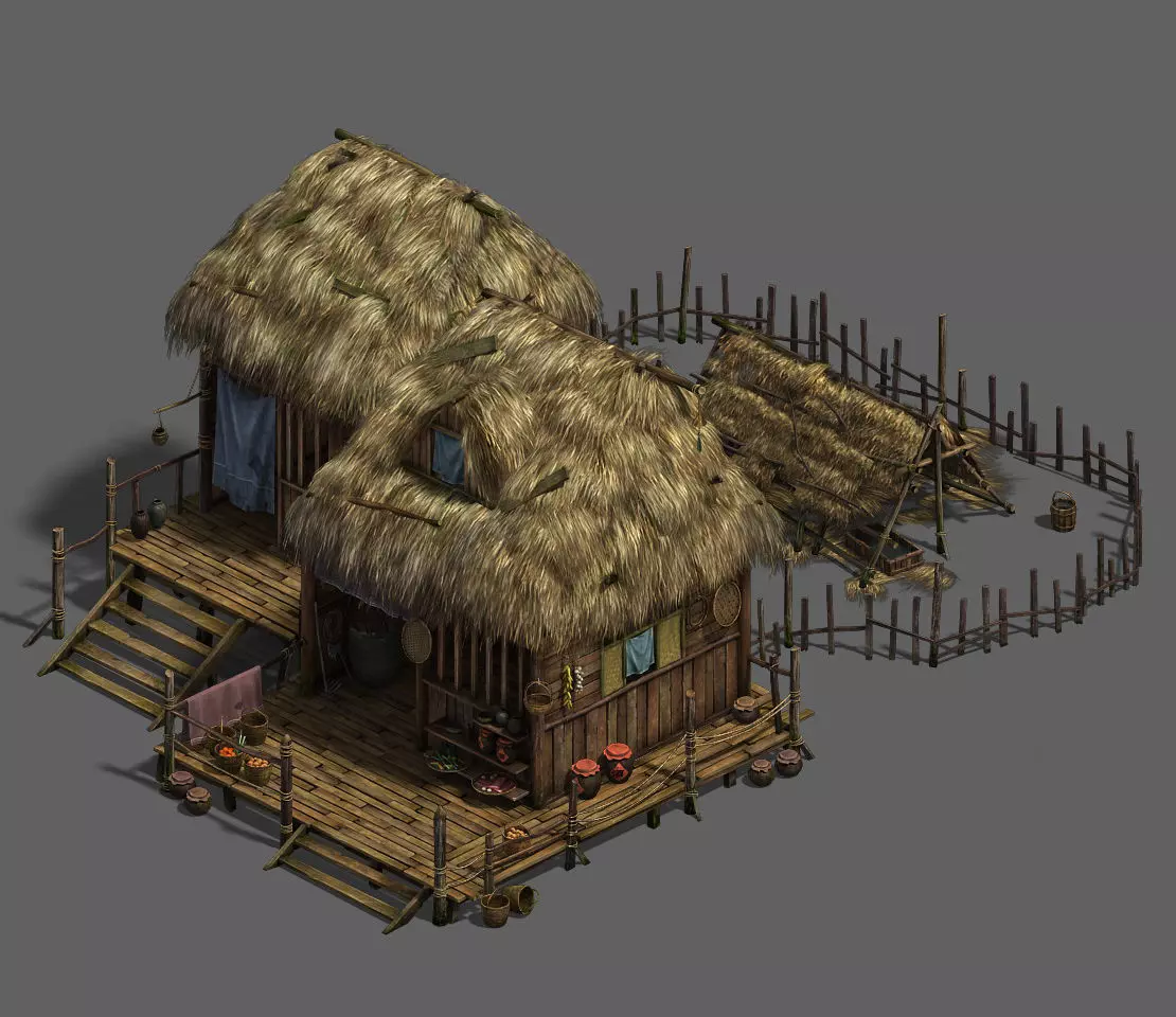 Original village - house 1 3D model_0