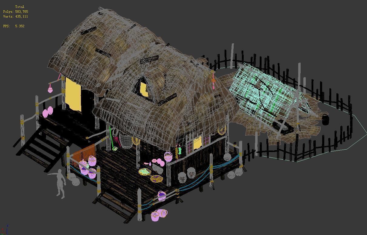 Original village - house 1 3D model_6