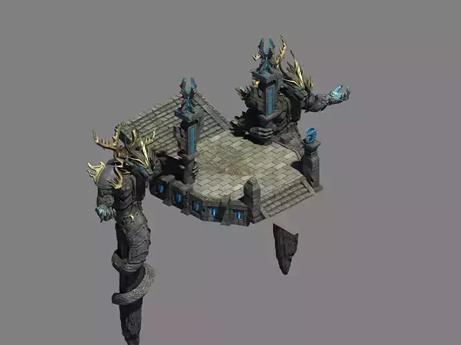 Strokes the mountain - guardian beast door