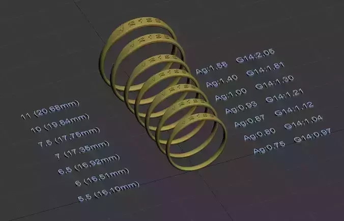 Aries jewelry ring with a convex inscription 3D print model