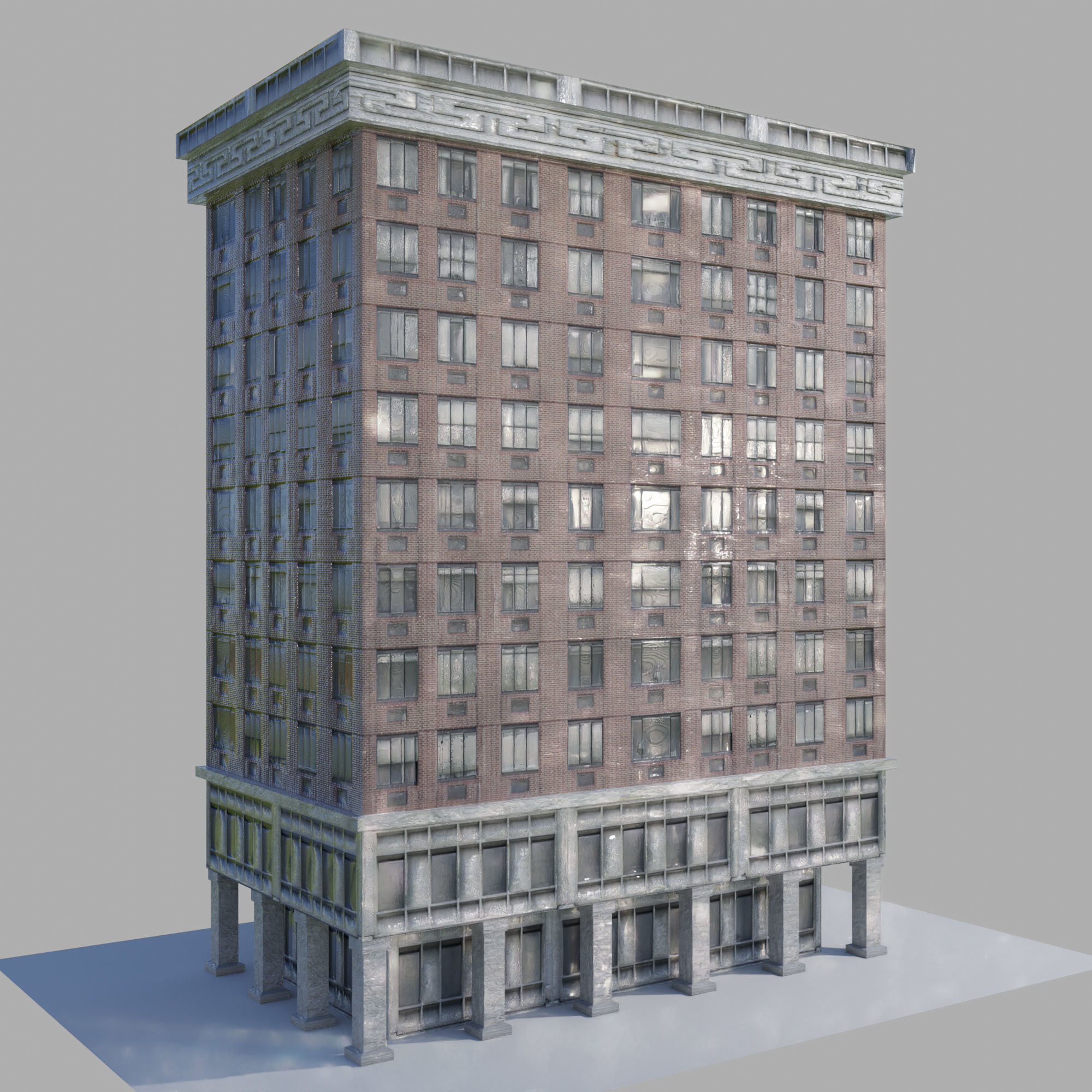 Building tall Low-poly 3D model_10