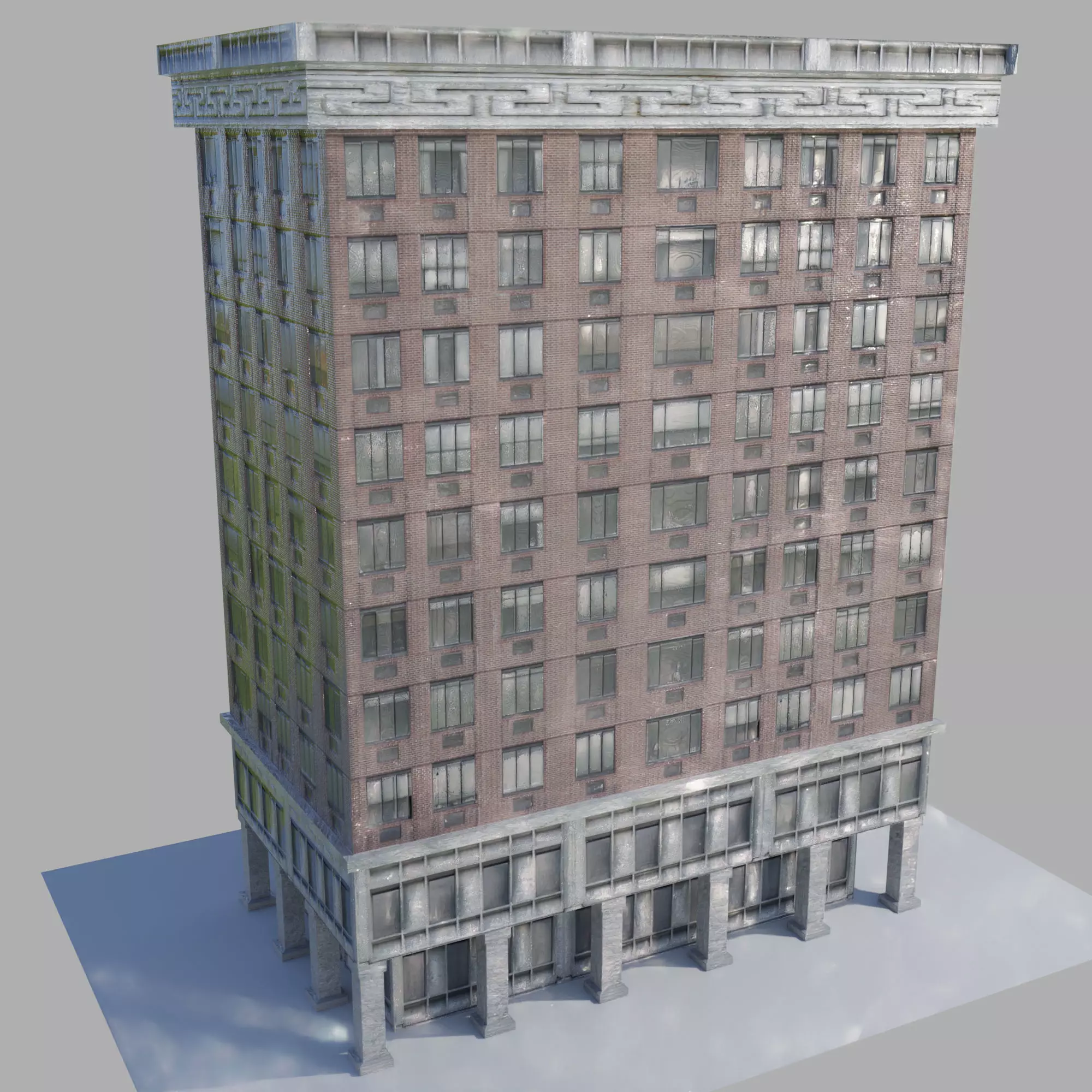 Building tall Low-poly 3D model_0