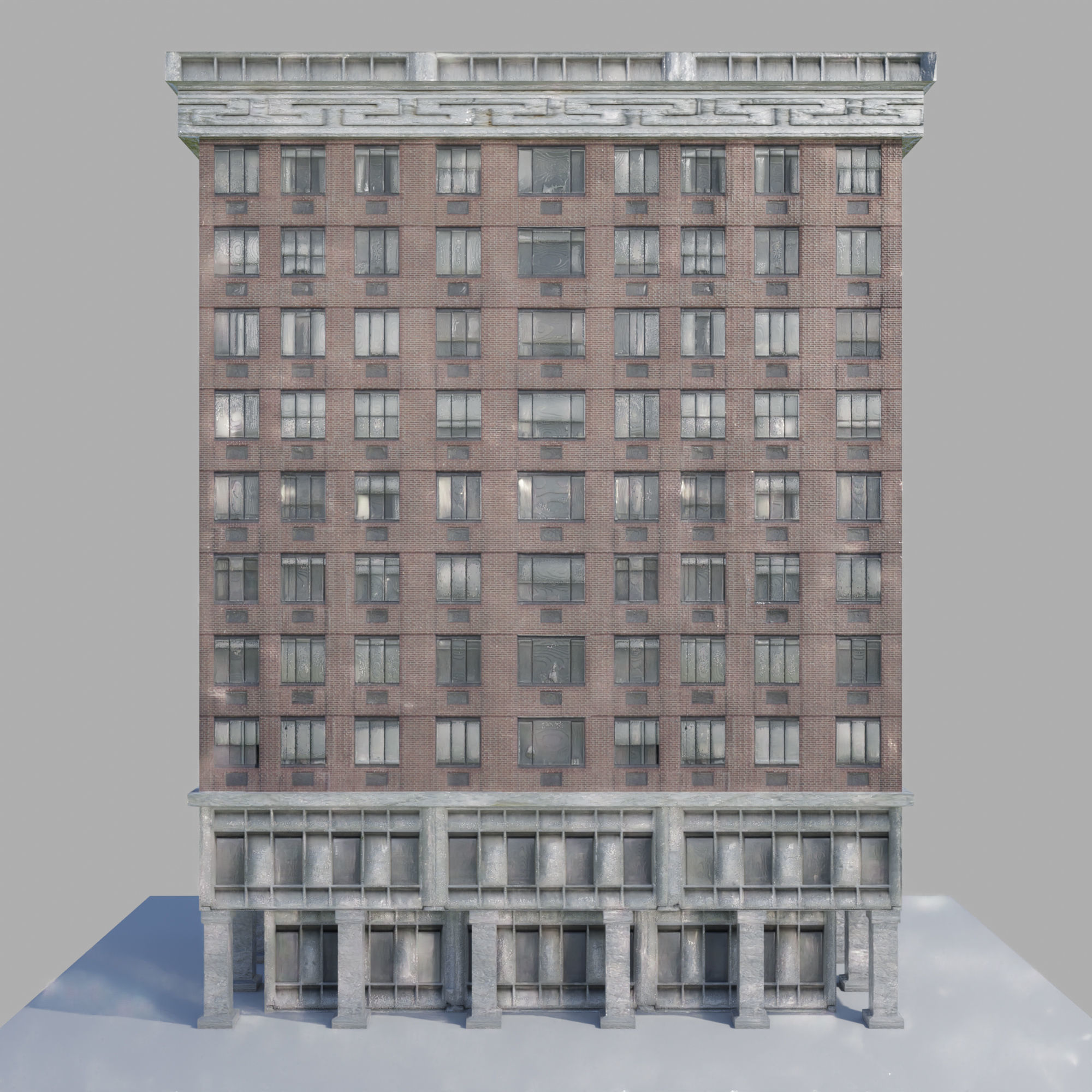 Building tall Low-poly 3D model_4