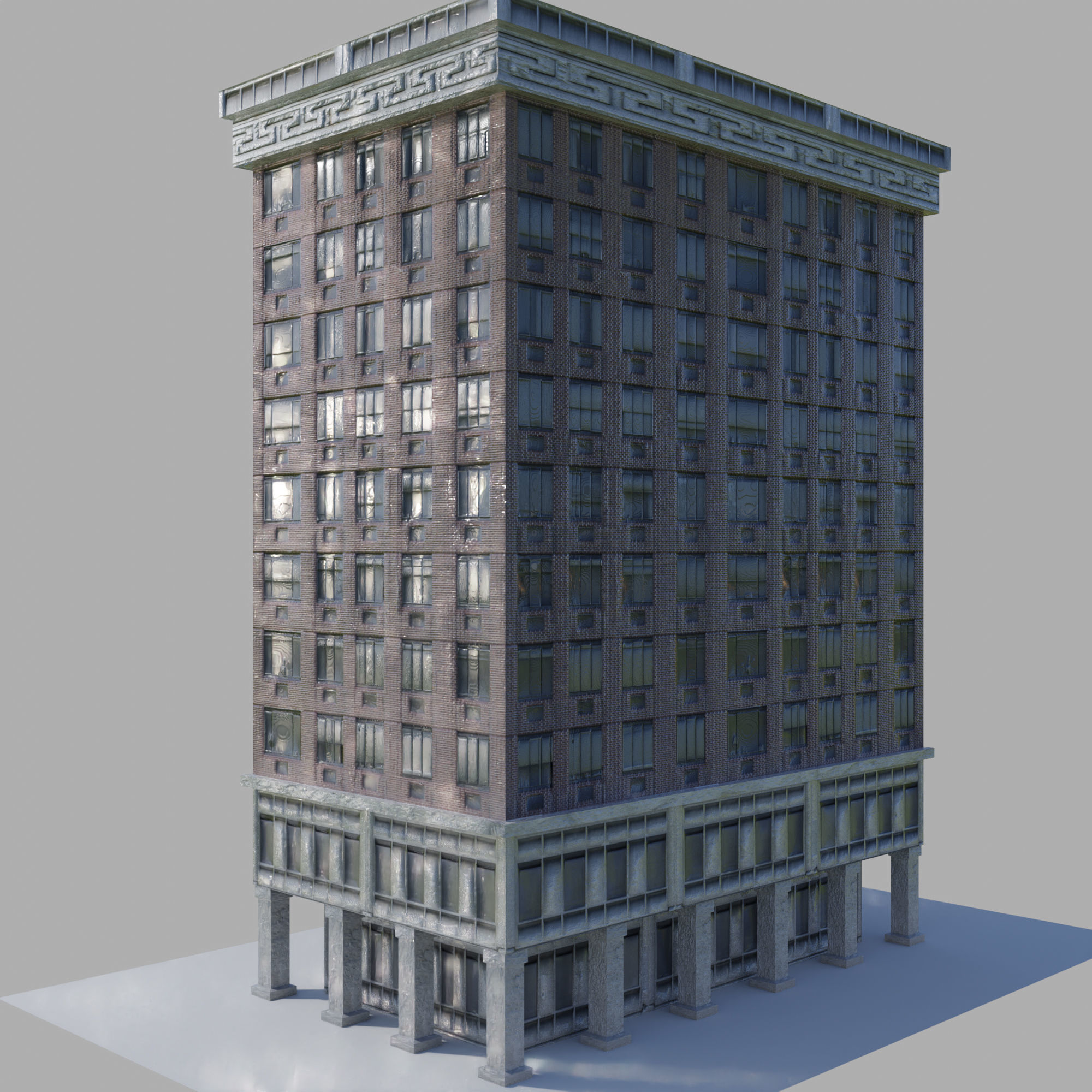 Building tall Low-poly 3D model_6