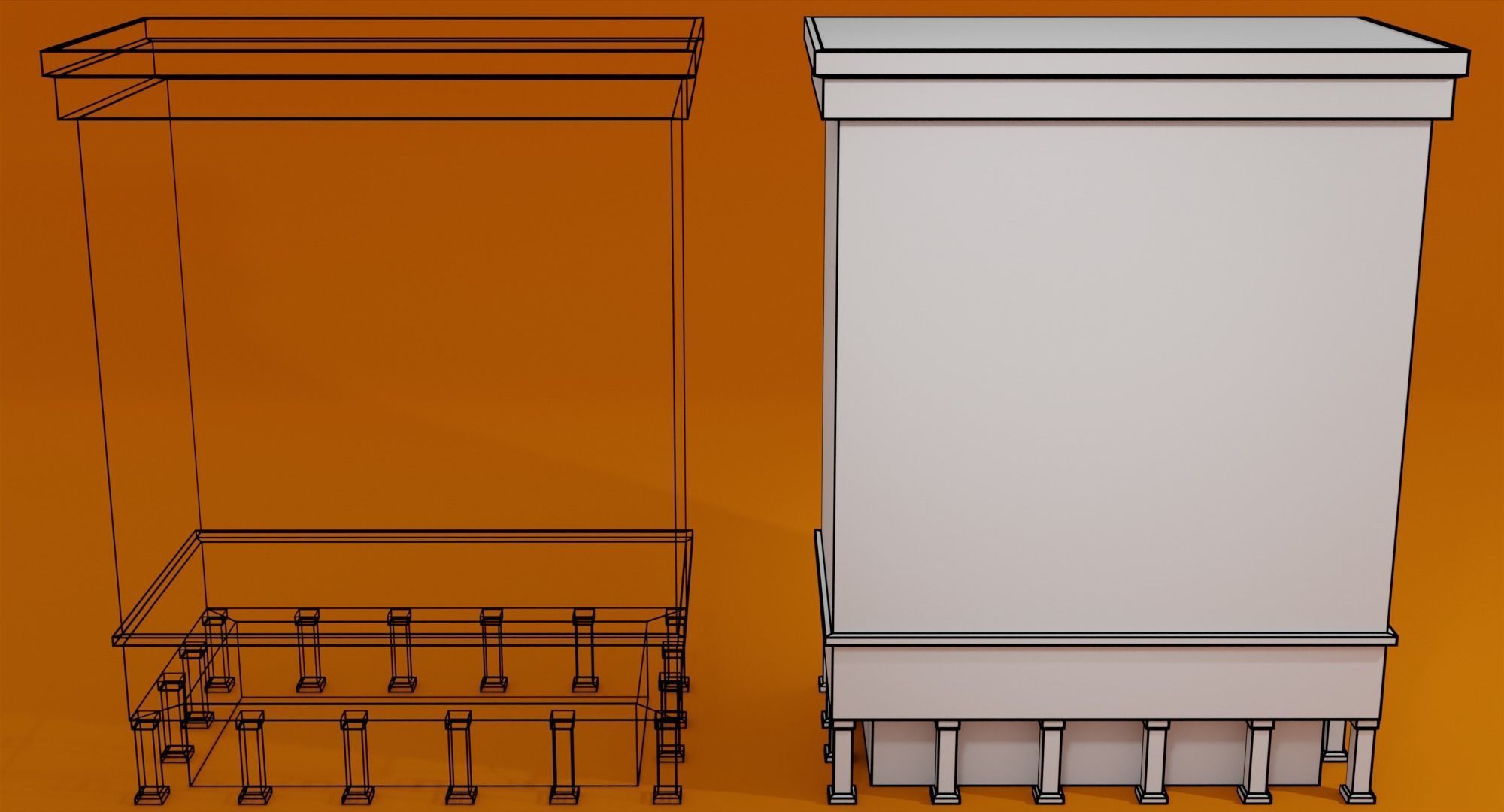 Building tall Low-poly 3D model_12