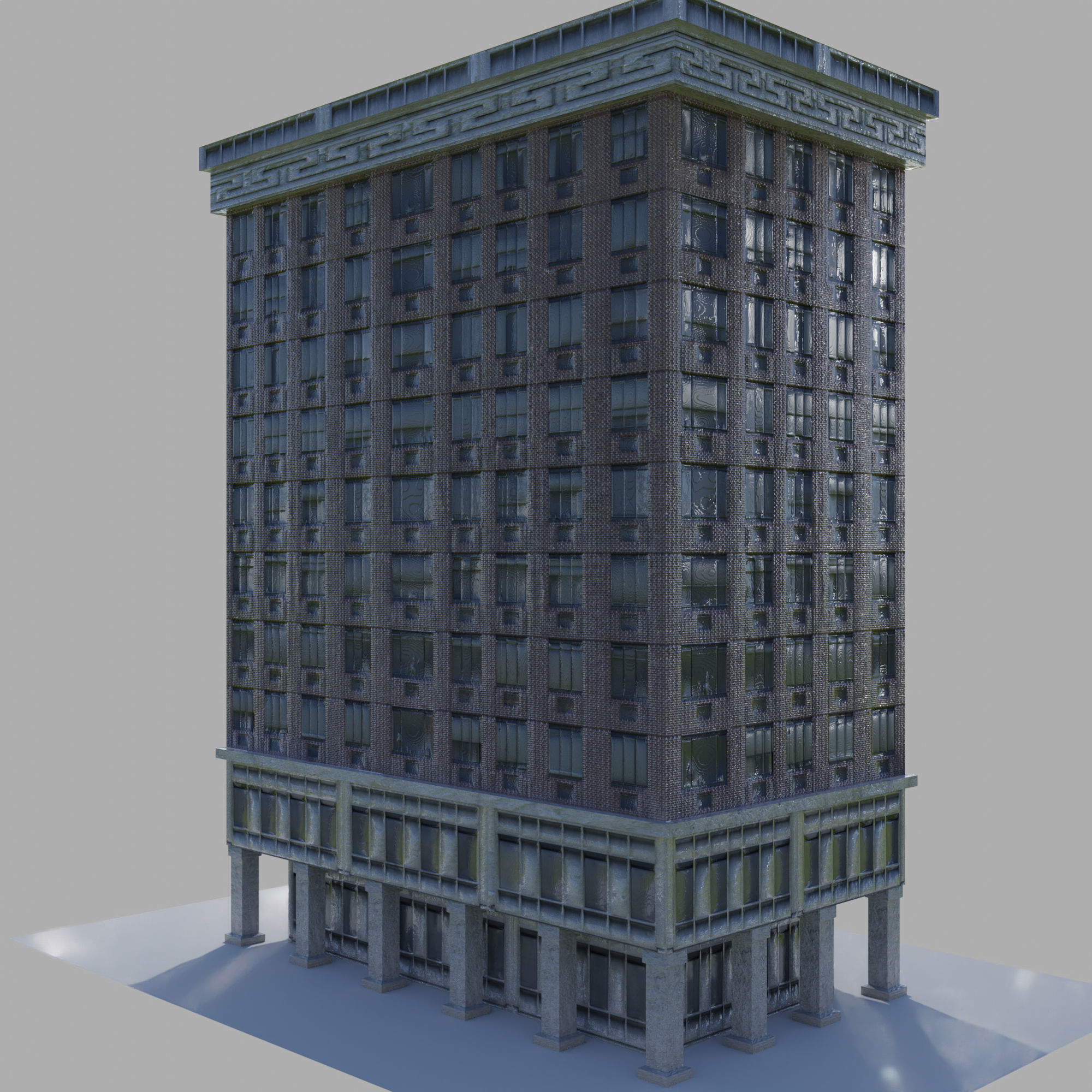 Building tall Low-poly 3D model_8
