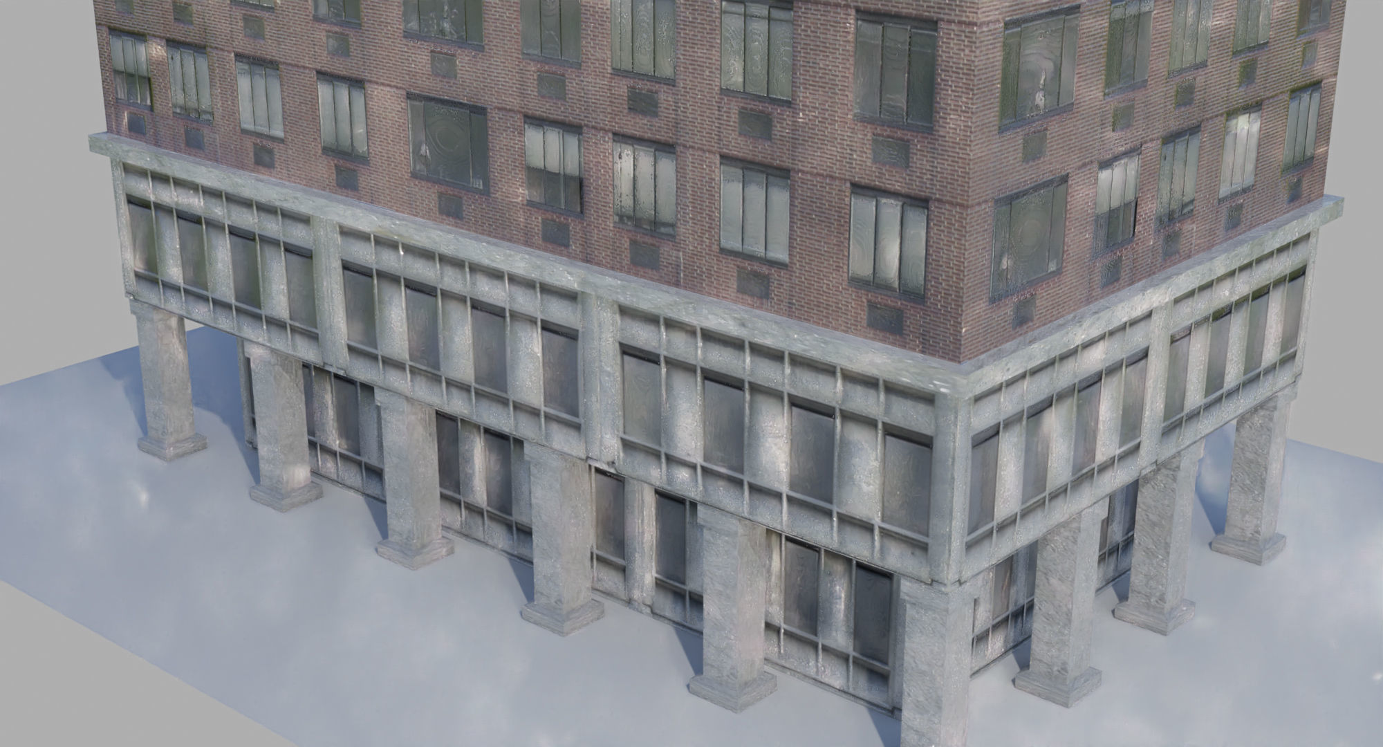 Building tall Low-poly 3D model_3