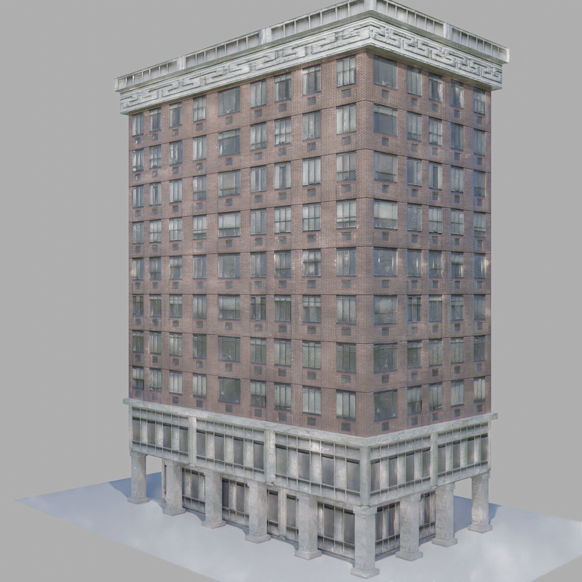 Building tall Low-poly 3D model_5