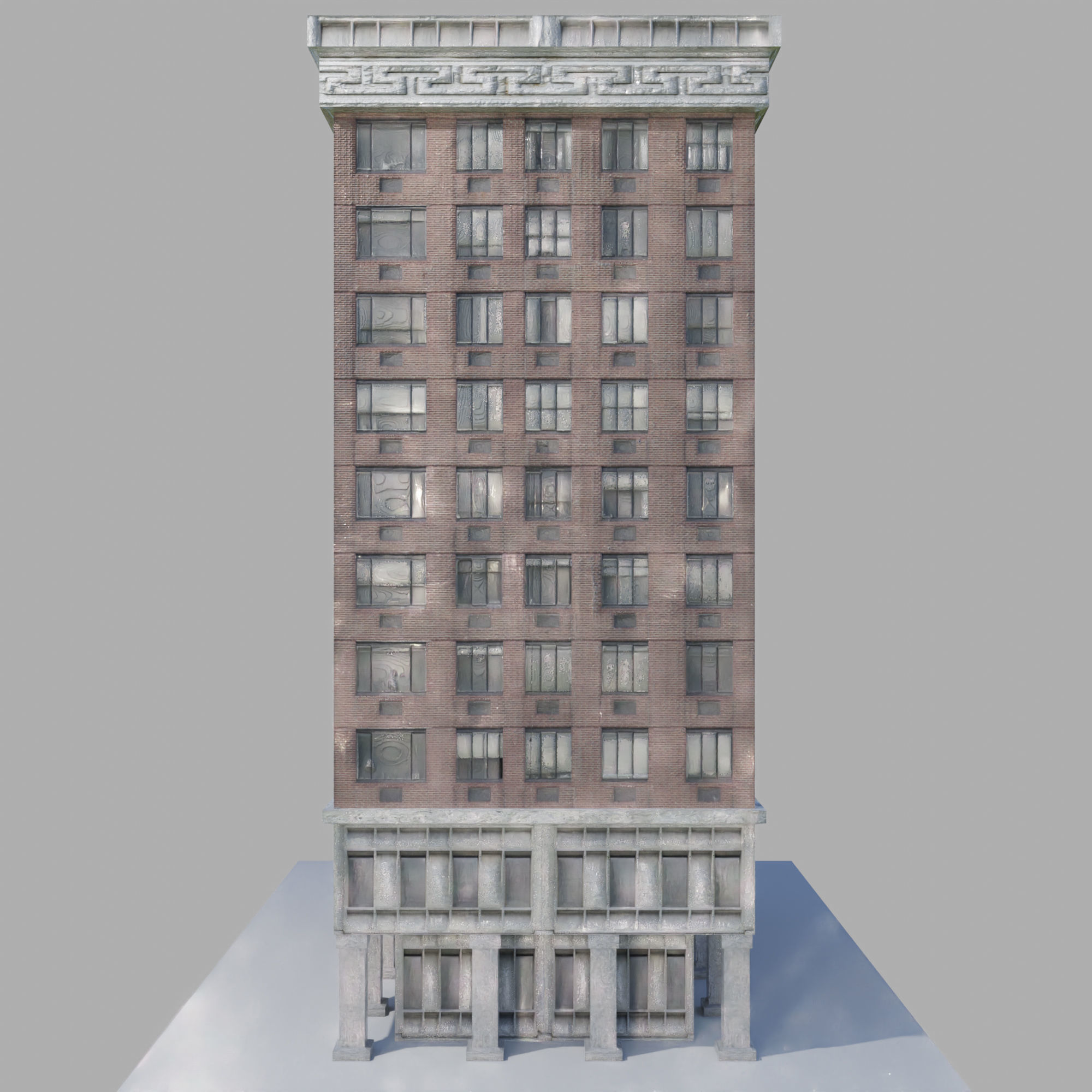 Building tall Low-poly 3D model_2