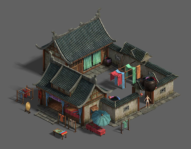 Medium city - clothing store 3D model