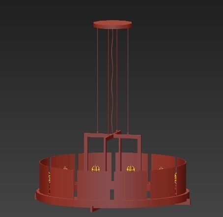 Halo chandelier 3D model_5