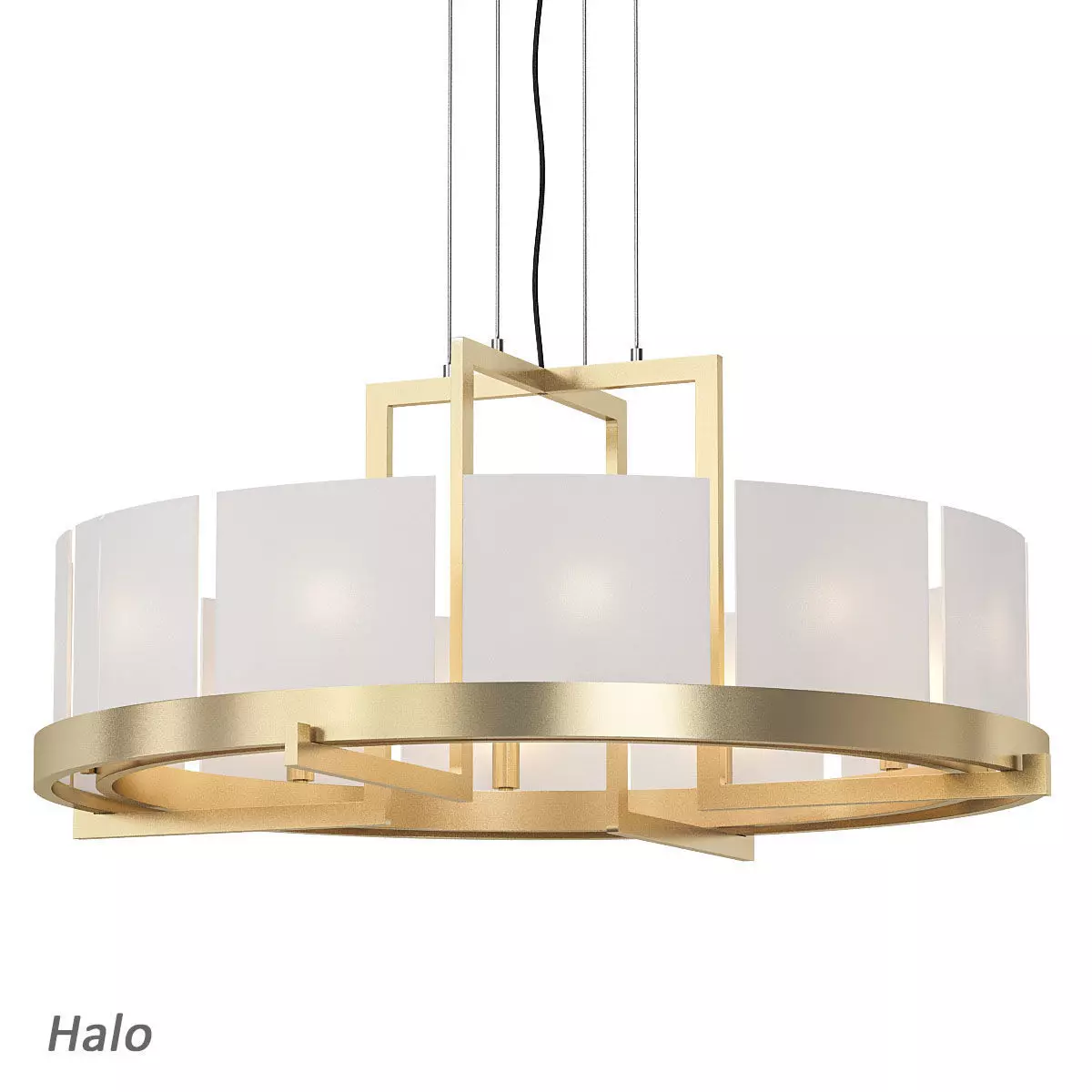 Halo chandelier 3D model_0