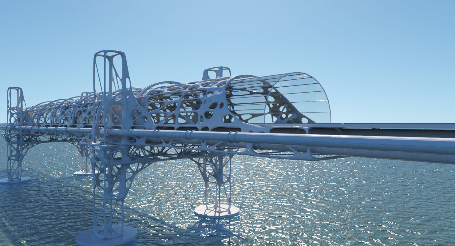Future Bridge 01 3D model_7