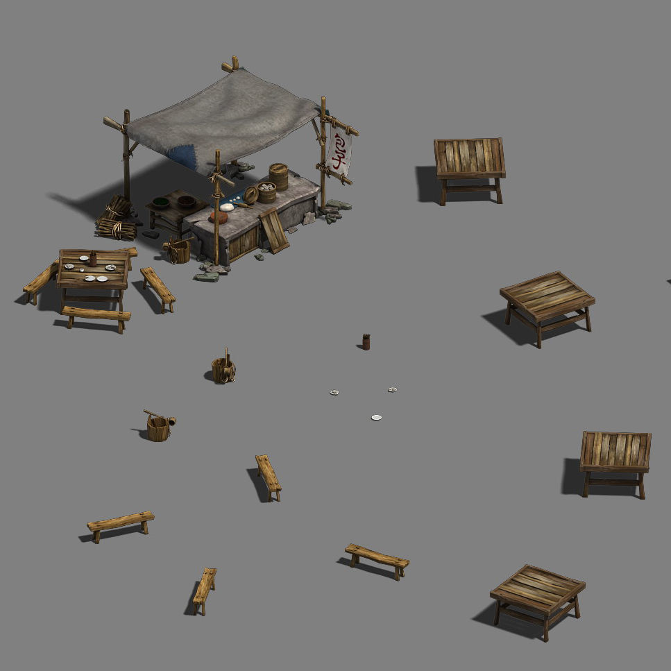 Medium City - Booth 4 3D model_2