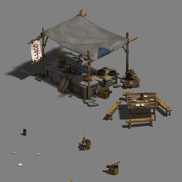 Medium City - Booth 4 3D model_1