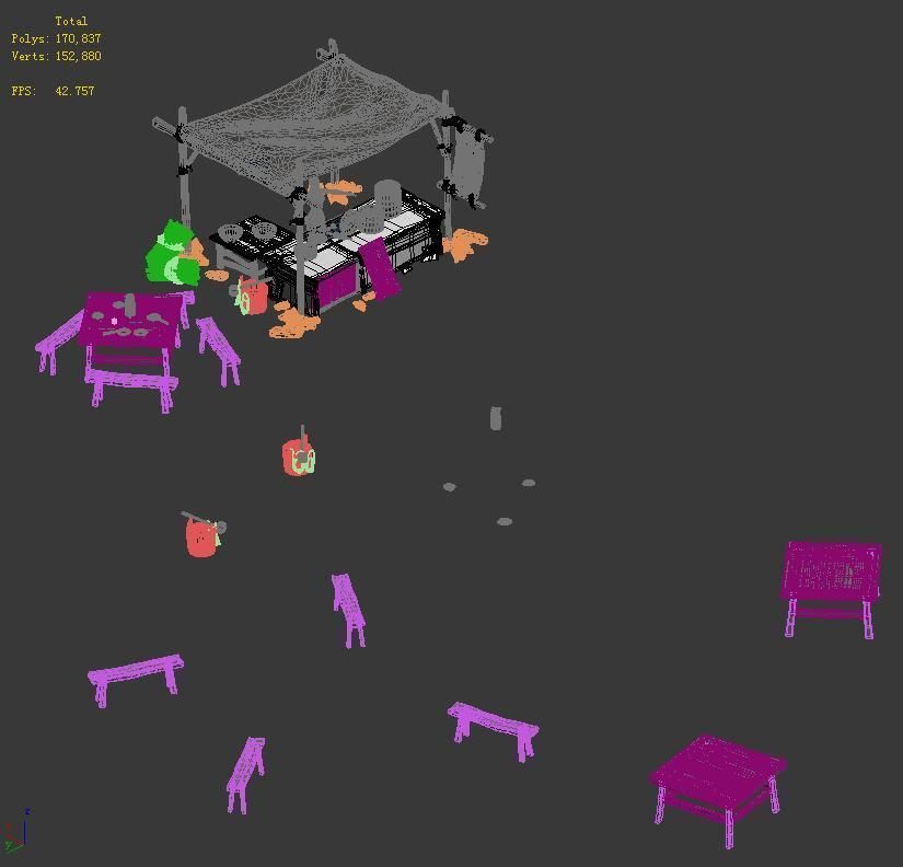 Medium City - Booth 4 3D model_5