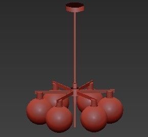 Carmella ball chandelier 3D model_2