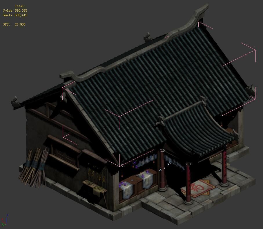 Medium city - pharmacy 3D model_3