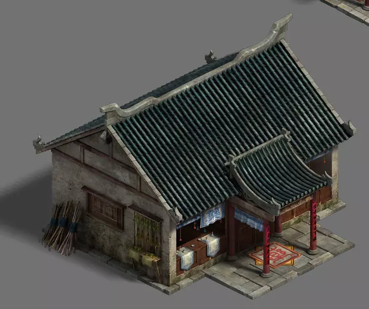 Medium city - pharmacy 3D model_0