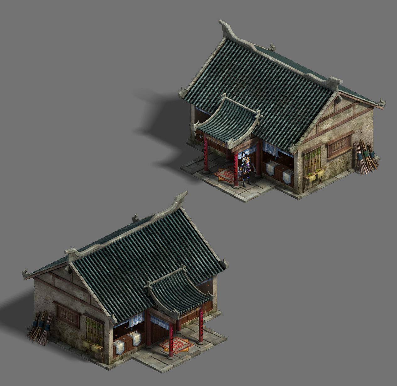 Medium city - pharmacy 3D model_2