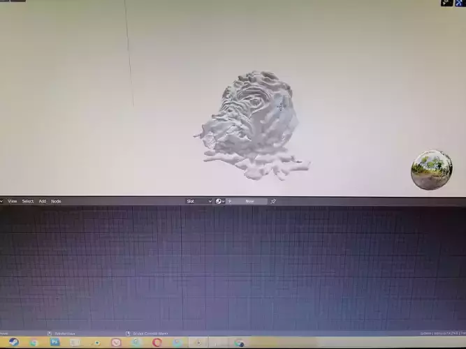 Alien computer screen showing