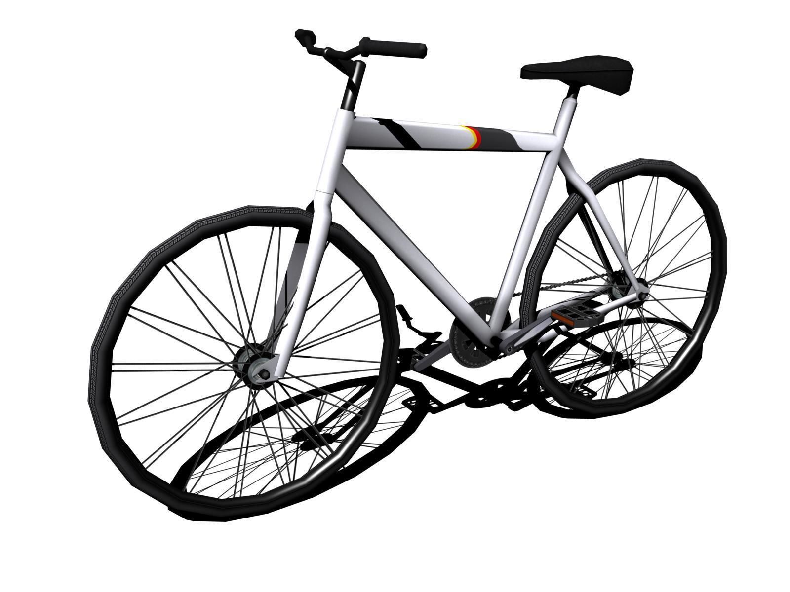 low-poly 3D model bicycles two Low-poly 3D model_3