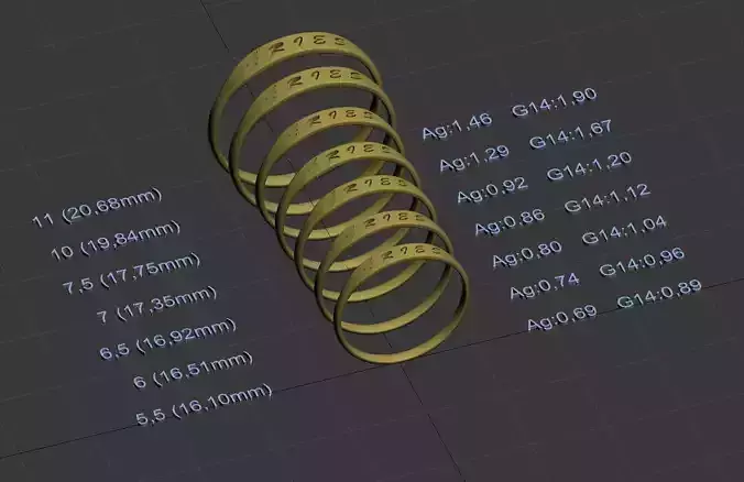 Aries jewelry ring with carved inscription 3D print model