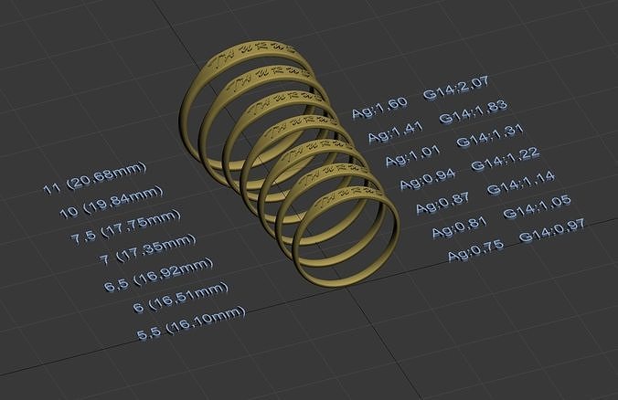 Taurus  jewelry ring with a convex inscription 3D print model