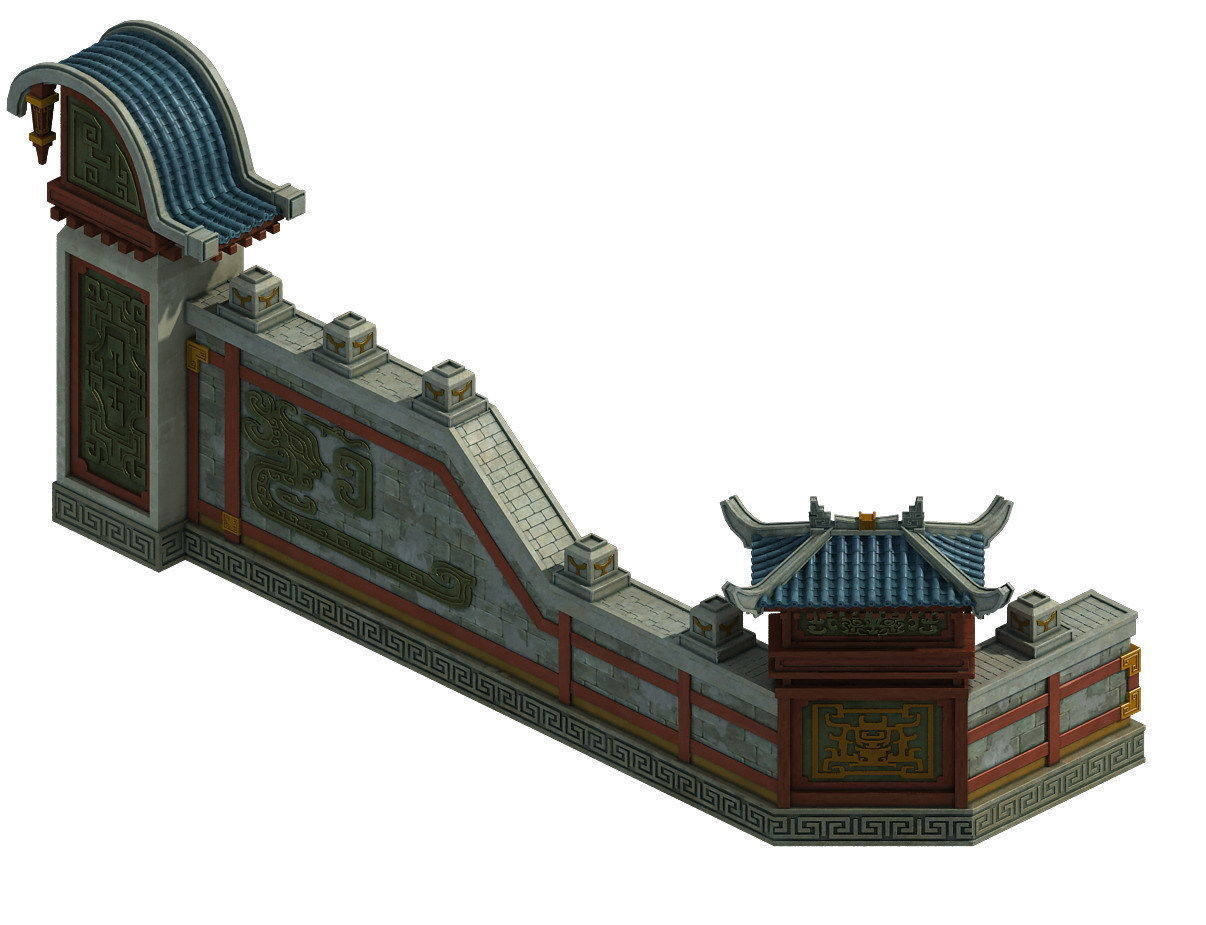 Main city - city wall 3D model_2