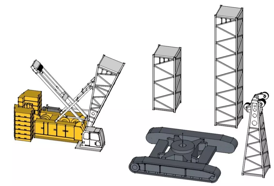 Crawler Crane 280ton 3D print model