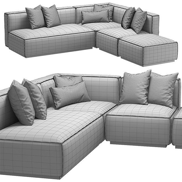 MoDRN Naturals Wheaton Modular Sofa 3D model_1