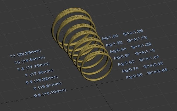 Taurus  jewelry ring with carved inscription 3D print model