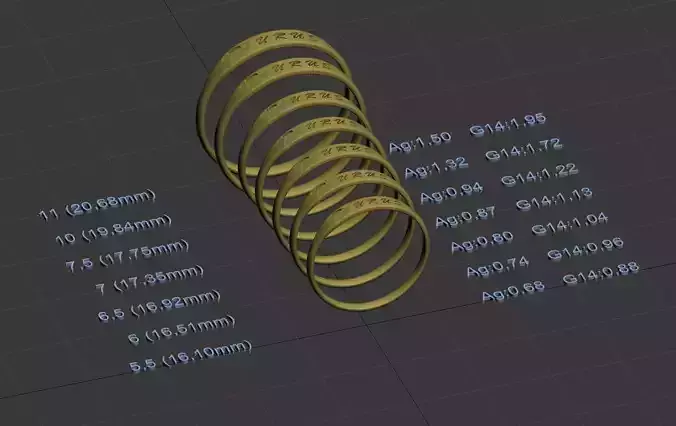 Taurus  jewelry ring with carved inscription 3D print model
