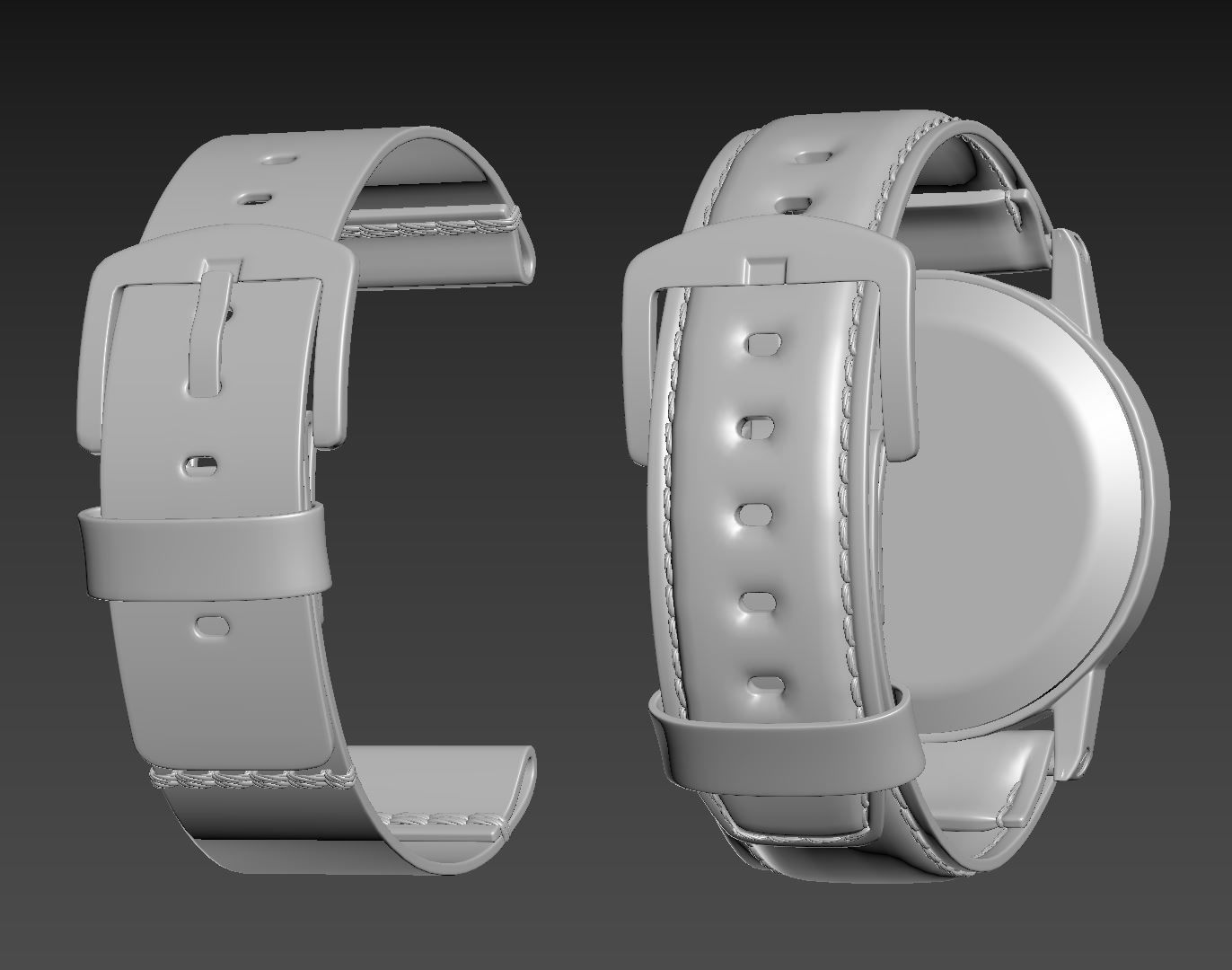 Movado Red watch 3D model_9