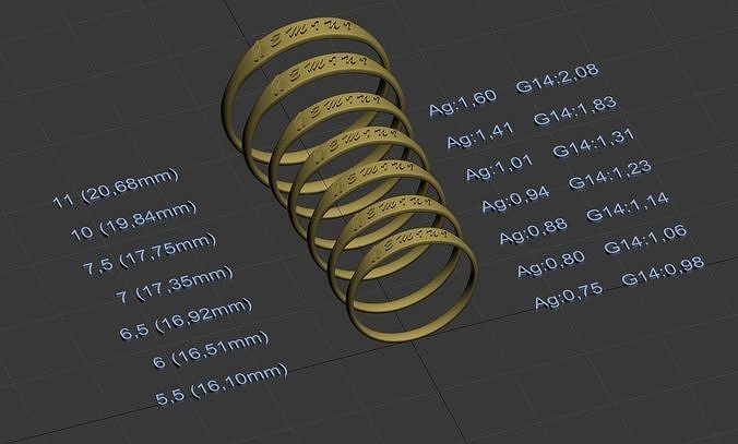 Gemini  jewelry ring with a convex inscription 3D print model