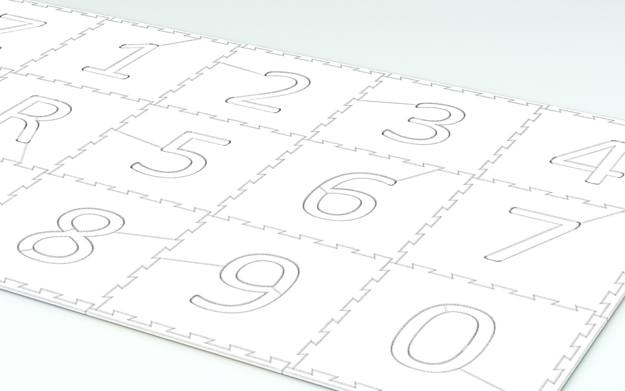 Childrens Playroom Foam Floor Tiles 3D model_11