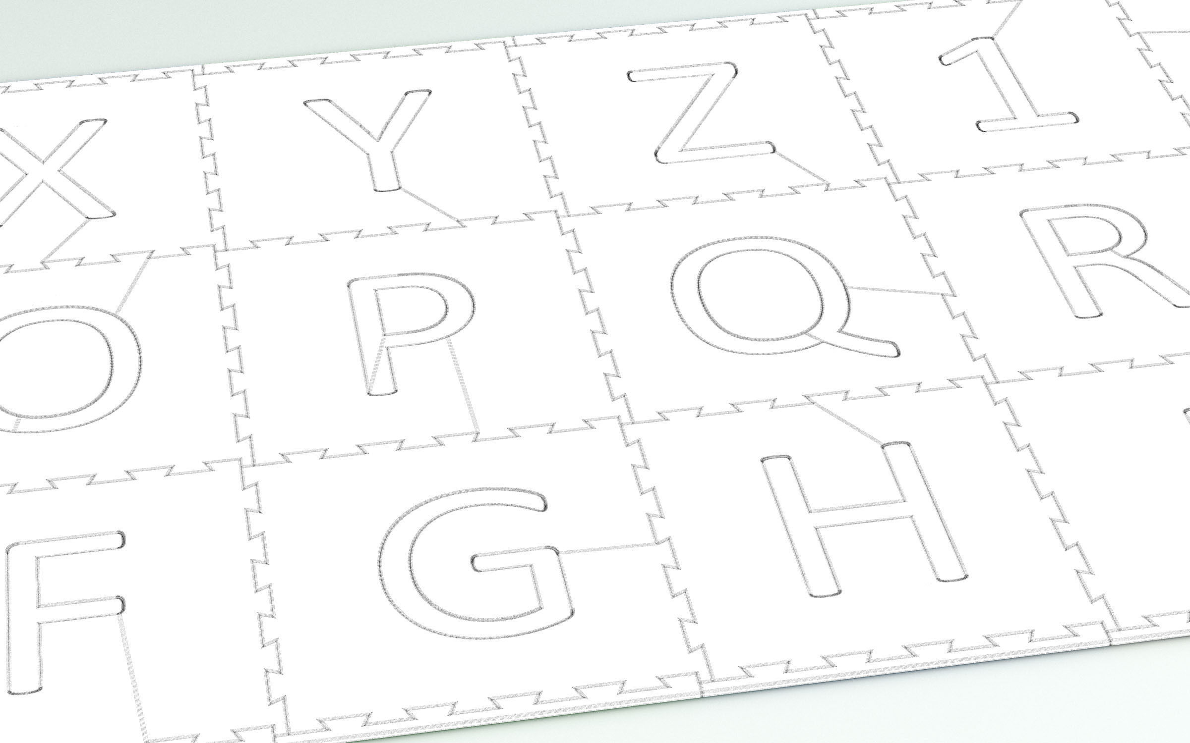 Childrens Playroom Foam Floor Tiles 3D model_10